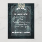 Spooky begraafplaats Halloween Party Uitnodiging Briefkaart (Voorkant)