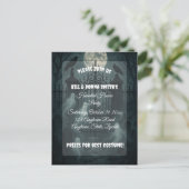 Spooky begraafplaats Halloween Party Uitnodiging Briefkaart (Staand voorkant)