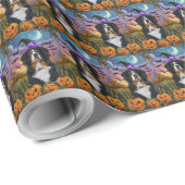 Spooky Berner Mountain Halloween Witch Pumpkin Cadeaupapier (Rol Hoek)