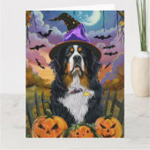 Spooky Berner Mountain Halloween Witch Pumpkin Kaart (Voorkant)