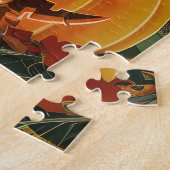 Spooky Berner Mountain Halloween Witch Pumpkin Legpuzzel (Zijkant)