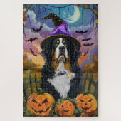 Spooky Berner Mountain Halloween Witch Pumpkin Legpuzzel (Verticaal)