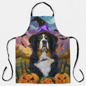 Spooky Berner Mountain Halloween Witch Pumpkin Schort (Voorkant)