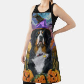 Spooky Berner Mountain Halloween Witch Pumpkin Schort (Insitu)