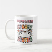 Spooky Besties Pastel Retro Ghost Friends Koffiemok (Links)