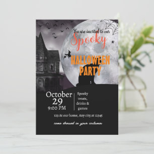 Spooky bewitching halloween thema Uitnodiging