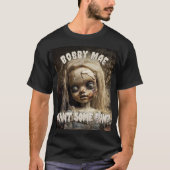Spooky bezeten pop 80s horror film t-shirt (Voorkant)