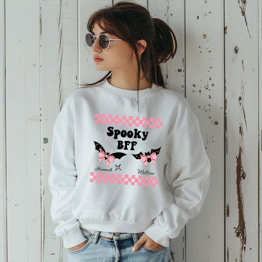 Spooky BFF Gepersonaliseerde Naam Halloween Gift Trui