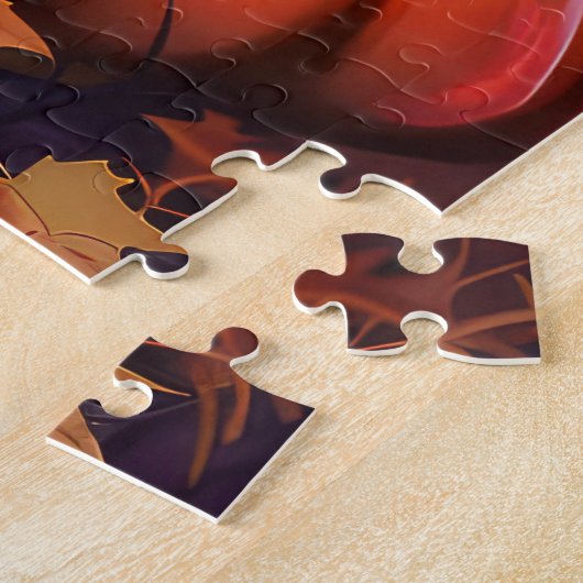 Spooky Biewer Terriër Halloween Heks en Pompoen Legpuzzel (Zijkant)