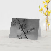 Spooky Bird op Limb Silhouette "Happy Halloween!" Kaart (Gele Bloem)