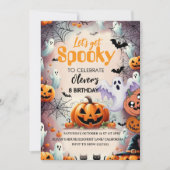 Spooky Birthday Invitation Editable Digital Down Kaart (Voorkant)