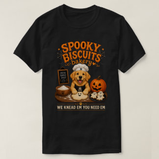 Spooky Biscuits Bakkerij Golden Retriever Hallowee T-shirt