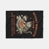 Spooky Biscuits Club Cat, Grappig Halloween Bakken Fleece Deken (Voorkant (Horizontaal))