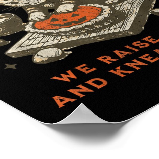 Spooky Biscuits Club Cat, Grappig Halloween Bakken Poster (Hoek)