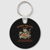 Spooky Biscuits Club Cat, Grappig Halloween Bakken Sleutelhanger (Voorkant)