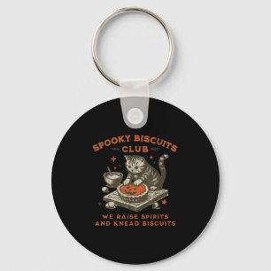 Spooky Biscuits Club Cat, Grappig Halloween Bakken Sleutelhanger