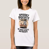 Spooky Biscuits Club Cat Skeleton Baking Halloween T-shirt (Voorkant)
