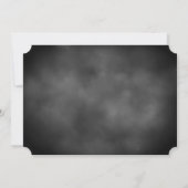 Spooky Black and White Halloween Party Kaart (Achterkant)