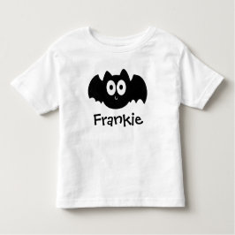 Spooky Black Bat Halloween Persoonlijke naam Kinder Shirts