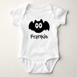 Spooky Black Bat Halloween Persoonlijke naam Romper