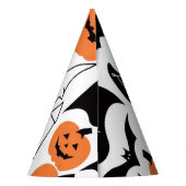 Spooky Black Bats, Ghosts Pumpkins Halloween Feesthoedjes (Achterkant)
