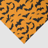 Spooky Black Bats voor Halloween Tissuepapier (Detail)