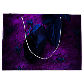 Spooky Black Blue Roos, Black Spiders, Paars, ZSG Groot Cadeauzakje (Achterkant)