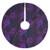 Spooky Black Blue Roos, Black Spiders, Paars, ZSG Kerstboom Rok (Voorkant)