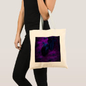 Spooky Black Blue Roos, Black Spiders, Paars, ZSG Tote Bag (Voorkant (product))