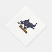 Spooky Black Cat and Mouse Servetten (Hoek)