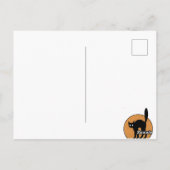 Spooky Black Cat - Art Deco Briefkaart (Achterkant)