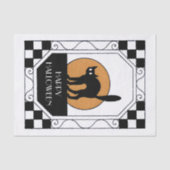 Spooky Black Cat - Art Deco Tissuepapier (Voorkant)