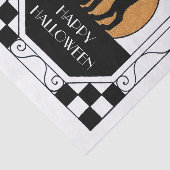 Spooky Black Cat - Art Deco Tissuepapier (Detail)