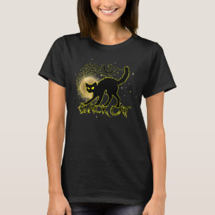 Spooky Black Cat Geïnspireerd Halloween T-shirt