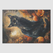 Spooky Black Cat Halloween Decoupage Tissuepapier (Voorkant)