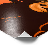 Spooky Black Cat Halloween Design – Modern Minimal Foto Afdruk (Hoek)