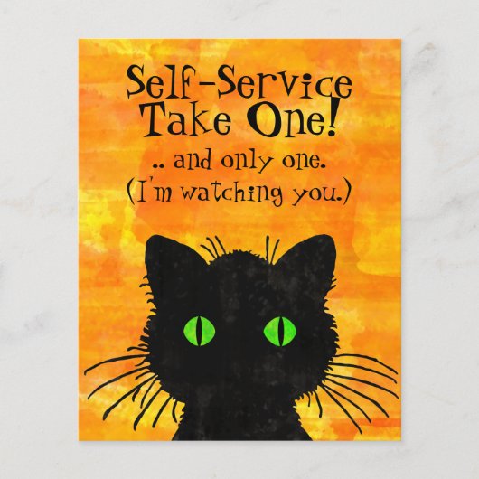 Spooky Black Cat Halloween Flyer (Voorkant)