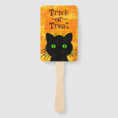 Spooky Black Cat Halloween Handwaaier (Voorkant)
