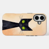 Spooky Black Cat Halloween iPhone 16 Stoer Hoesje (Achterkant (horizontaal))