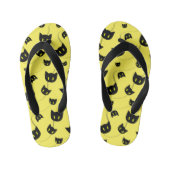 Spooky Black Cat Halloween Kind Teenslippers (Voetbed)