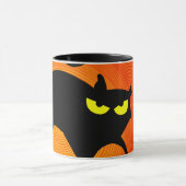 Spooky Black Cat Halloween Mok (Midden)
