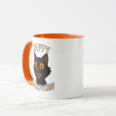 Spooky Black Cat Halloween Mok (Voorkant links)