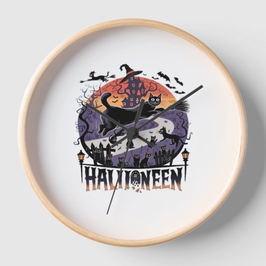 Spooky Black Cat Halloween Night -  Haunted (Voorkant)