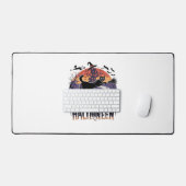 Spooky Black Cat Halloween Night - Haunted Bureaumat (Keyboard & Muis)