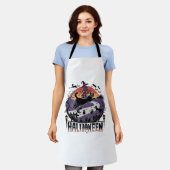 Spooky Black Cat Halloween Night -  Haunted Schort (Gedragen)