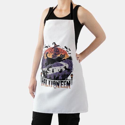 Spooky Black Cat Halloween Night - Haunted Schort (Insitu)