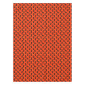 Spooky Black Cat Halloween Oranje vleermuizen Tafelkleed (Voorkant)