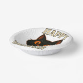 Spooky Black Cat Halloween Party Papieren Kommen (Gebogen)