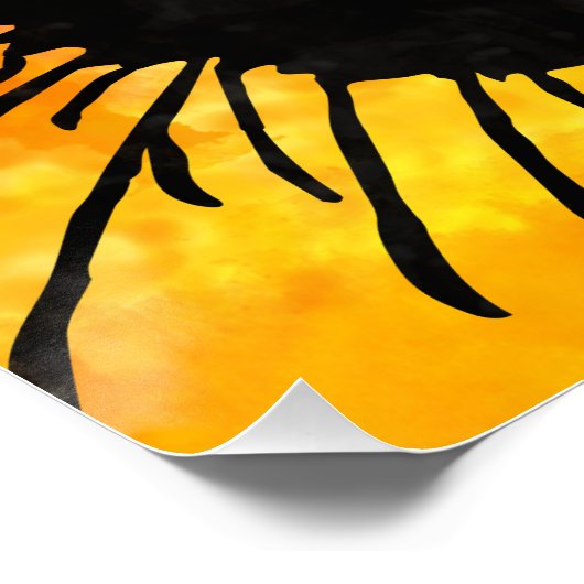 Spooky Black Cat Halloween Perfect Poster (Hoek)