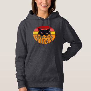 Spooky Black Cat Halloween Vibes Vriendin Hoodie
